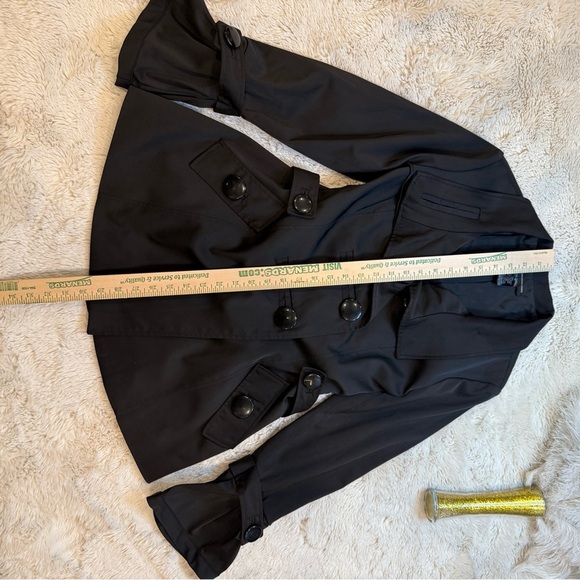 INC International Concepts Black Trench Coat - Picture 5 of 12